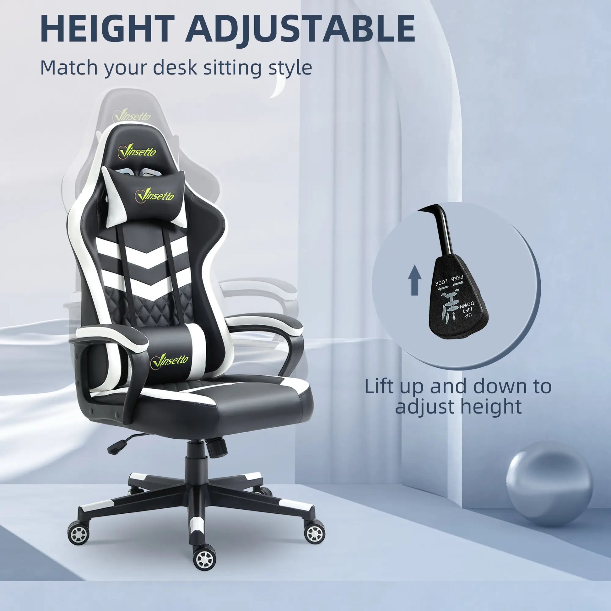 Maplin Plus Racing Gaming Chair with Lumbar Support