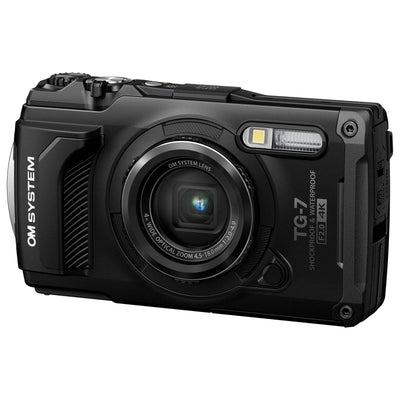 OM System TG-7 12MP 4x Zoom Tough Compact Camera - £75 CASH BACK OFFER Black