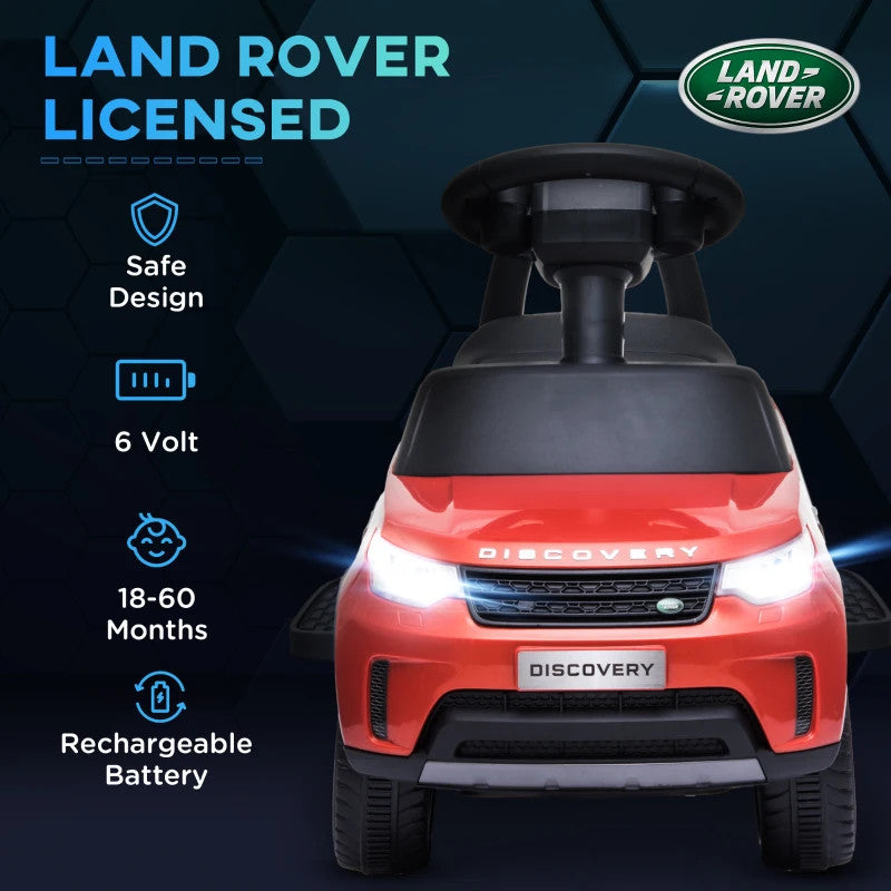 Maplin Plus 2-in-1 Land Rover Licensed 6V Kids Sliding Electric Ride On Car for 18-60 Months