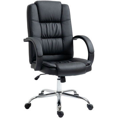 ProperAV Extra PU Leather Adjustable Swivel Executive Office Chair Black