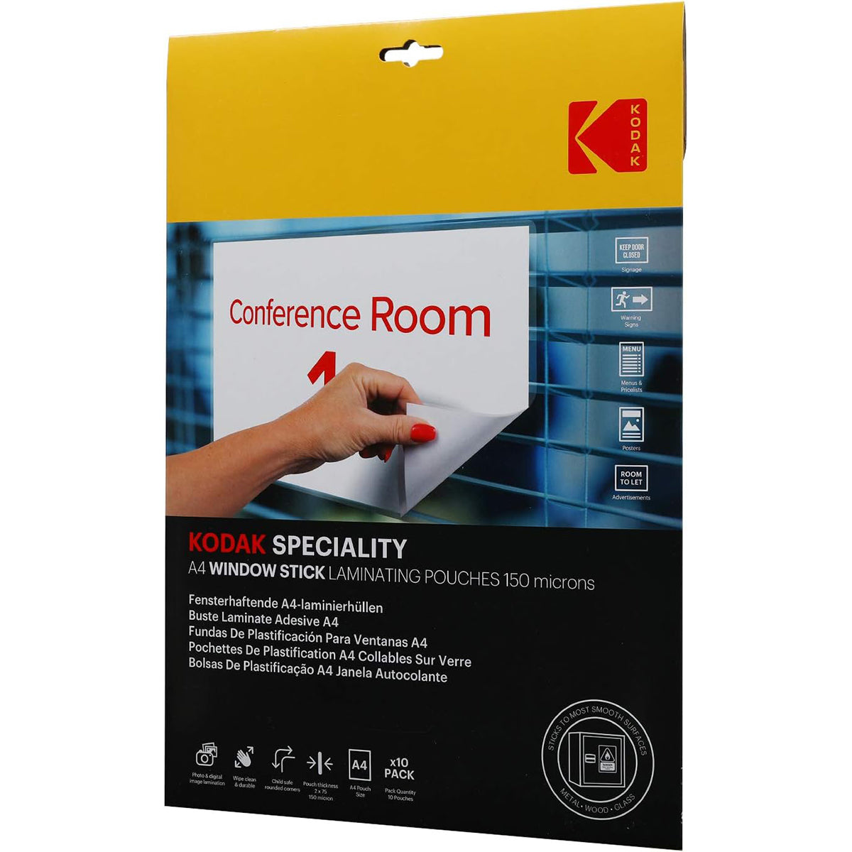 Kodak Speciality A4 150 Micron Window Stick Laminating Pouches - Pack of 10