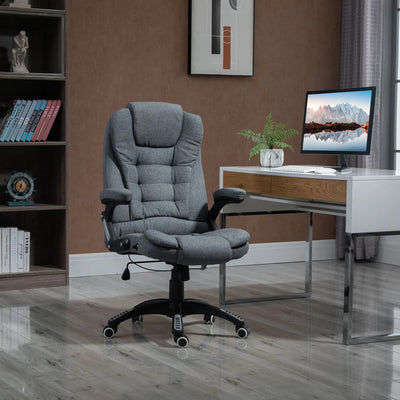 ProperAV Extra High Back Swivel Executive Office Chair - Dark Grey