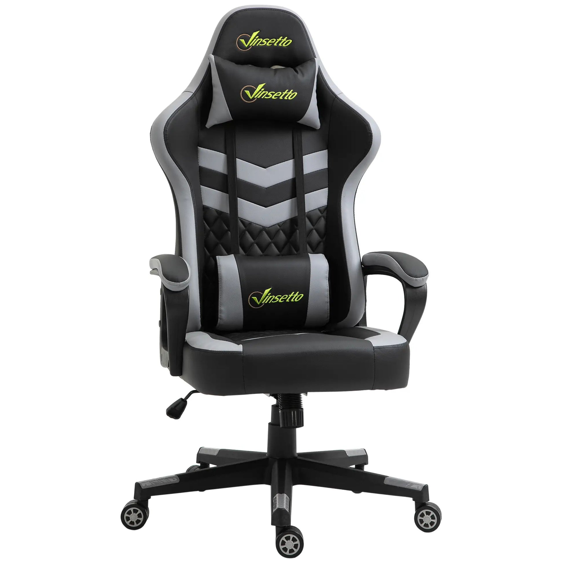 Maplin Plus Racing Gaming Chair with Lumbar Support Black & Grey