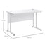 ProperAV Extra Computer Desk with 2 Cable Management Holes - White