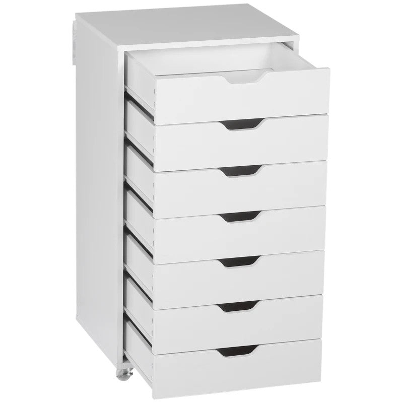 ProperAV Extra Vertical 7 Drawer Filing Cabinet - White