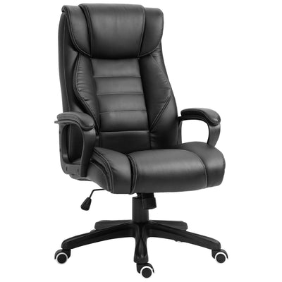 ProperAV Extra Ergonomic High Back Tilting Executive Office Chair with 6-Point Vibration Massage Function Black