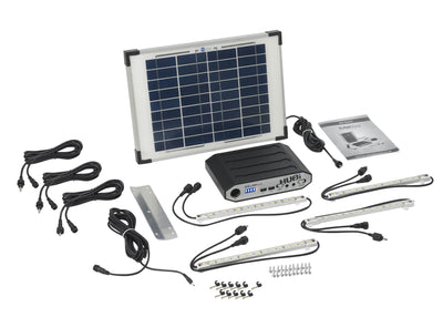 Hubi 10W Work 64 Solar Light & Power Kit for Off Grid Buildings