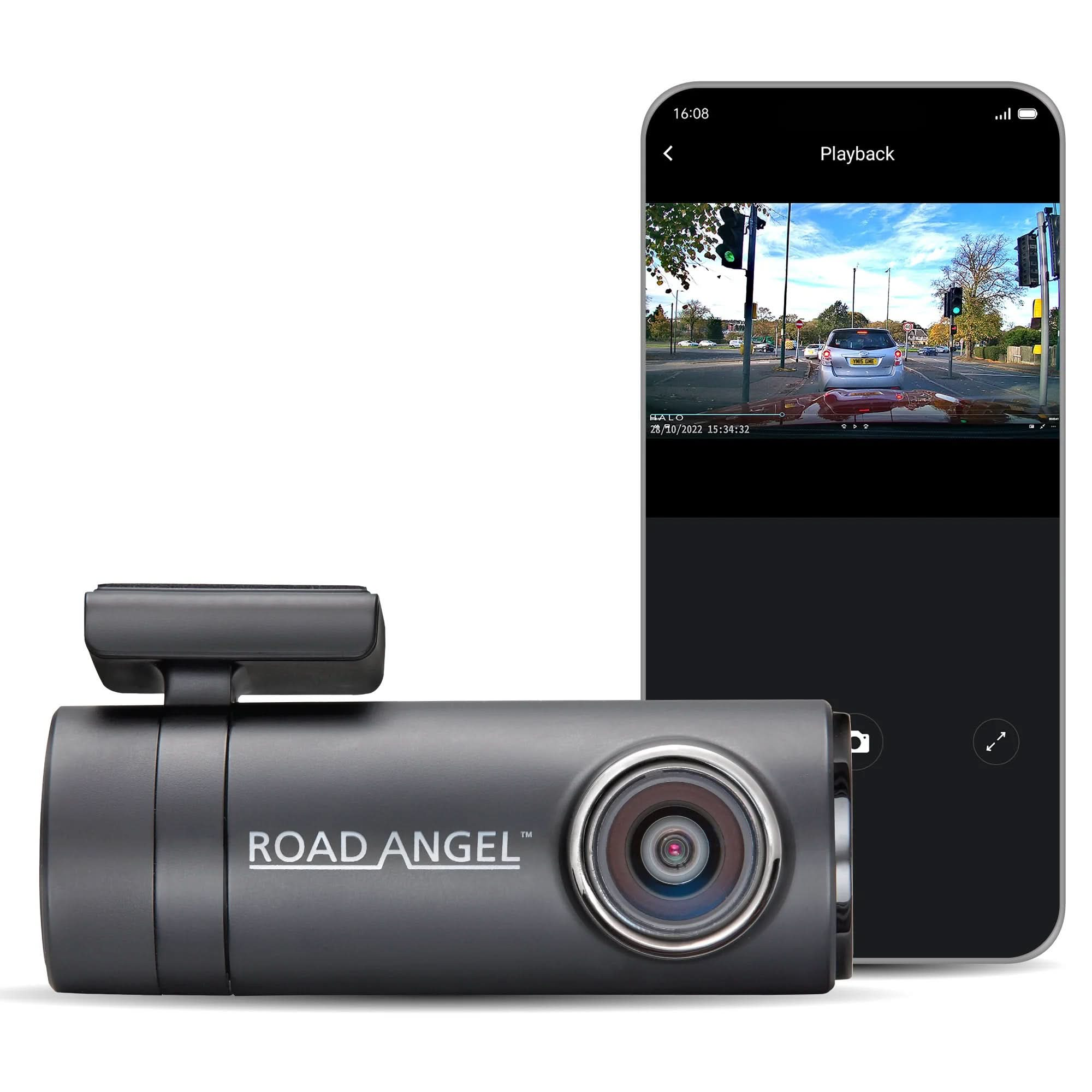 Road Angel Halo Drive Deluxe 1440p Dash Cam with 32GB SD Card & Hardwiring Kit