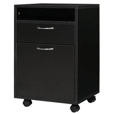 ProperAV Extra 60cm 2-Drawer Office Home Storage Cabinet Black