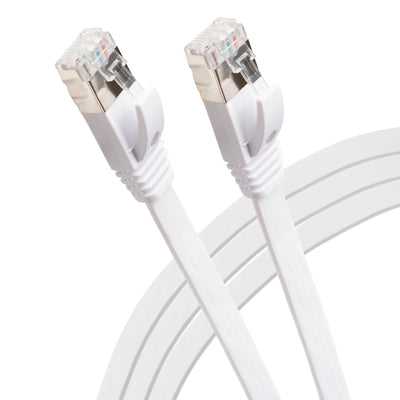 Maplin RJ45 CAT6 UTP Flat Ethernet LAN Cable - White