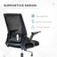 ProperAV Extra Mesh Ergonomic Office Chair with Lumbar Support & Flip-Up Arms