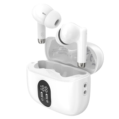 Maplin Wireless Bluetooth V5.4 Soft Fit Earbuds with USB-C Charging Case - White