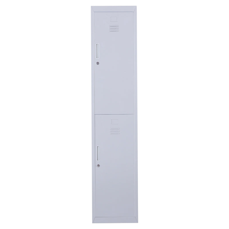 ProperAV Extra Rolled Steel Storage Locker Cabinet with Shelves - Grey - maplin.co.uk