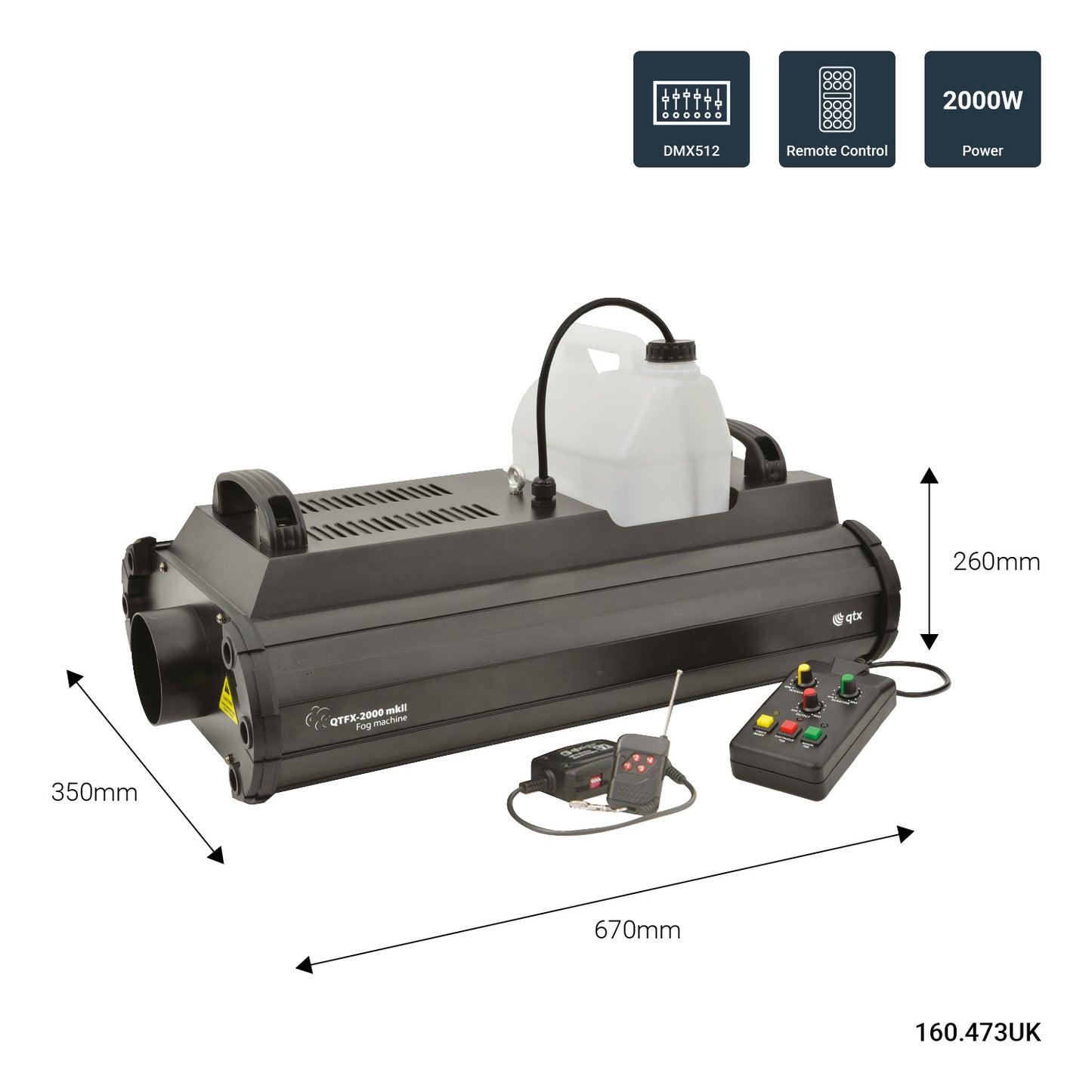 QTX QTFX-2000 mkII 2000W High Power Fog Machine