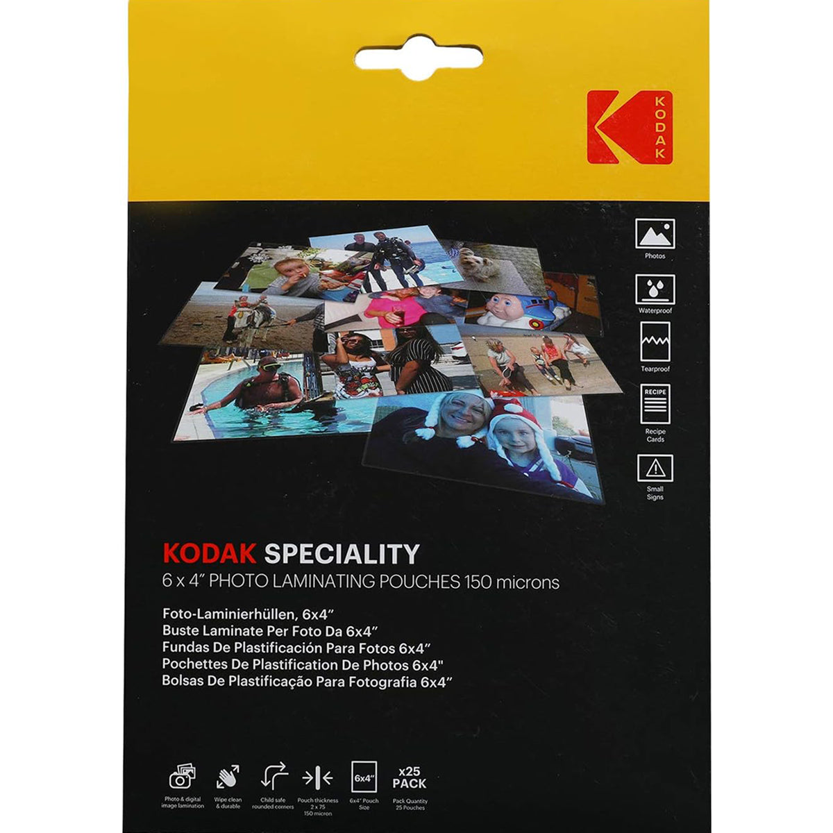 Kodak Speciality 6x4 150 Micron Photo Laminating Pouches - Pack of 25