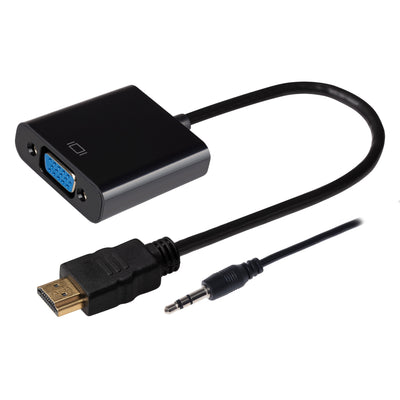 Maplin HDMI to VGA Female with 3.5mm Audio Jack Port Adapter