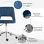 ProperAV Extra Velvet Fabric Scallop Shape Mid-Back Office Chair