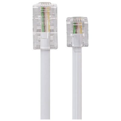 Maplin RJ11 Connector to RJ45 Plug Telephone Lead - White, 1m