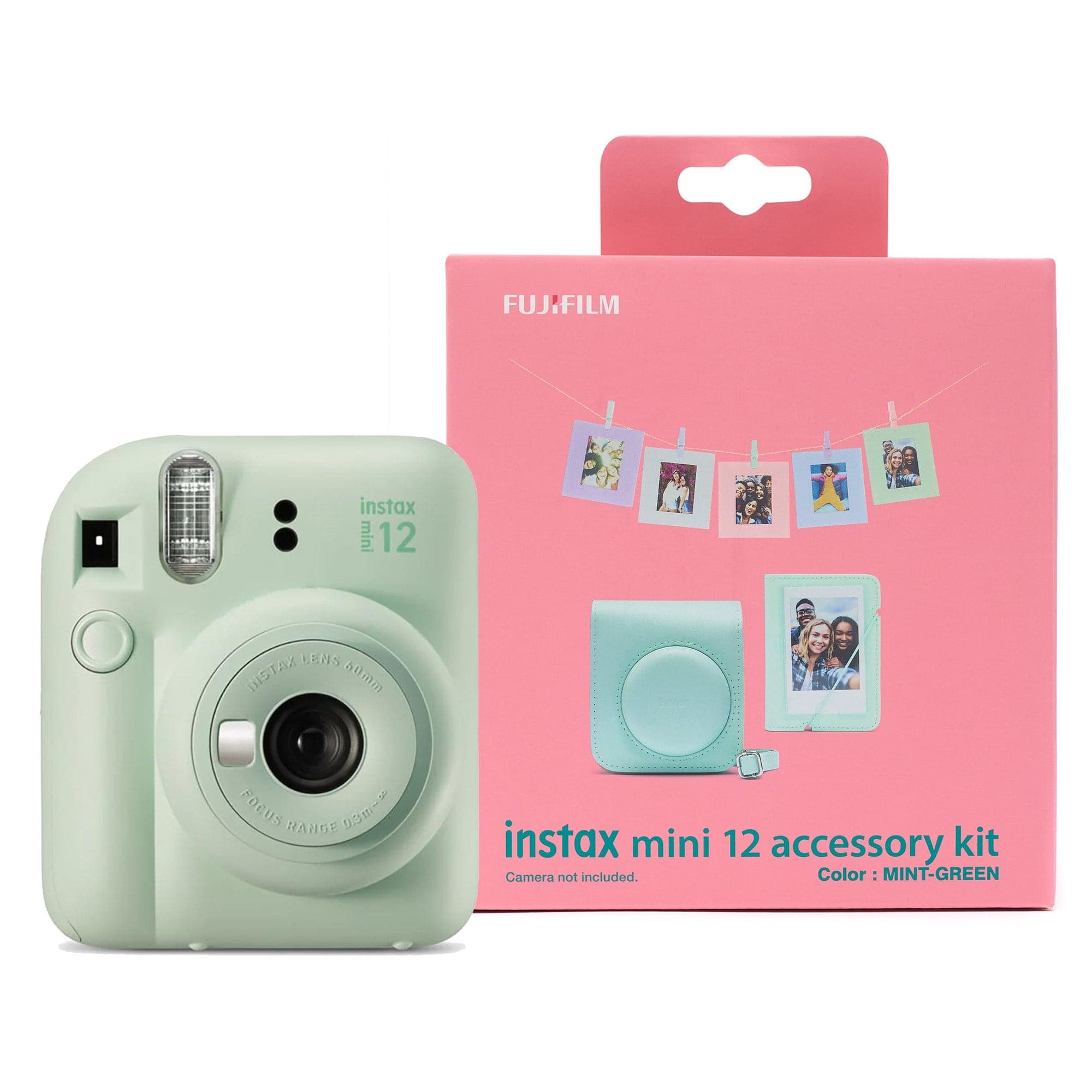 Fujifilm Instax Mini 12 Instant Camera - Mint Green Camera + Case + Accessories