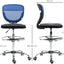 ProperAV Extra Armless Mesh Office Draughtsman Chair with Lumbar Support & Adjustable Foot Ring