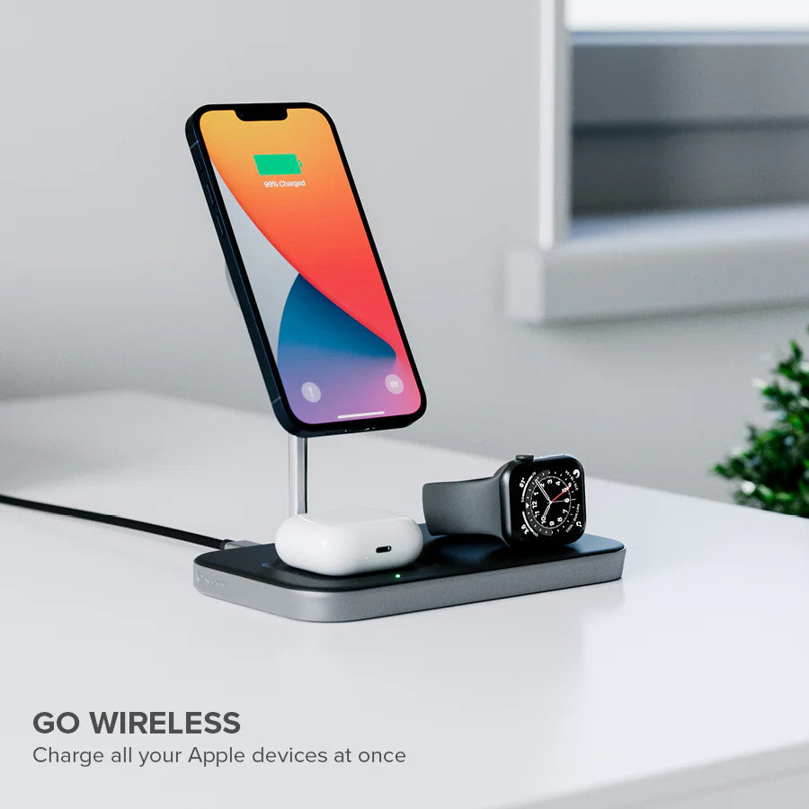 ALOGIC MagSpeed 3-in-1 15W MagSafe Wireless Charging Station - maplin.co.uk