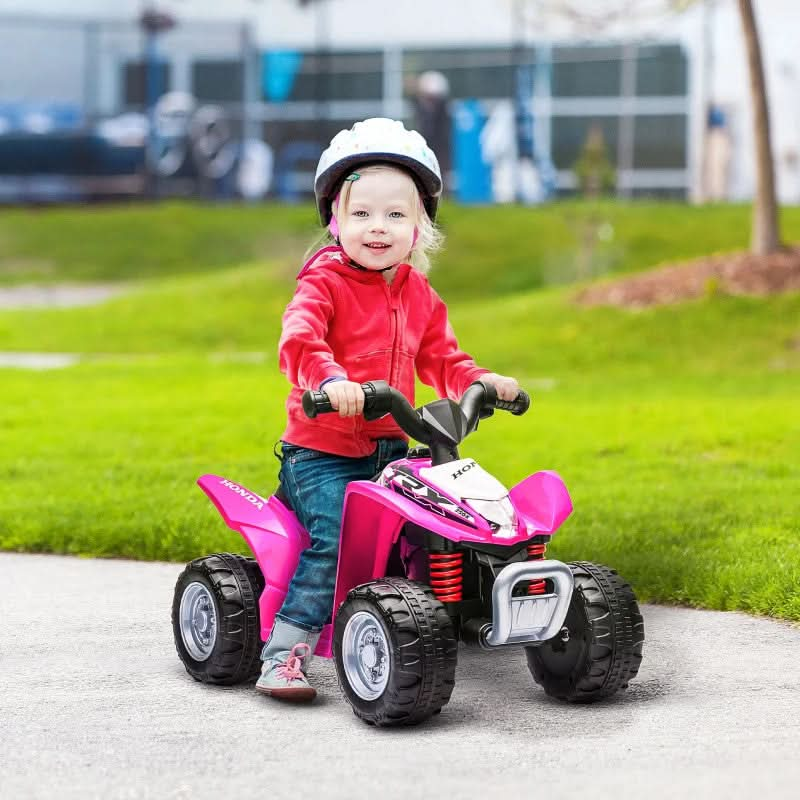 Maplin Plus AIYAPLAY Honda Licensed 6V Electric Ride On Kids Toy ATV Quad Bike with LED Lights & Horn for 1.5-3 Years