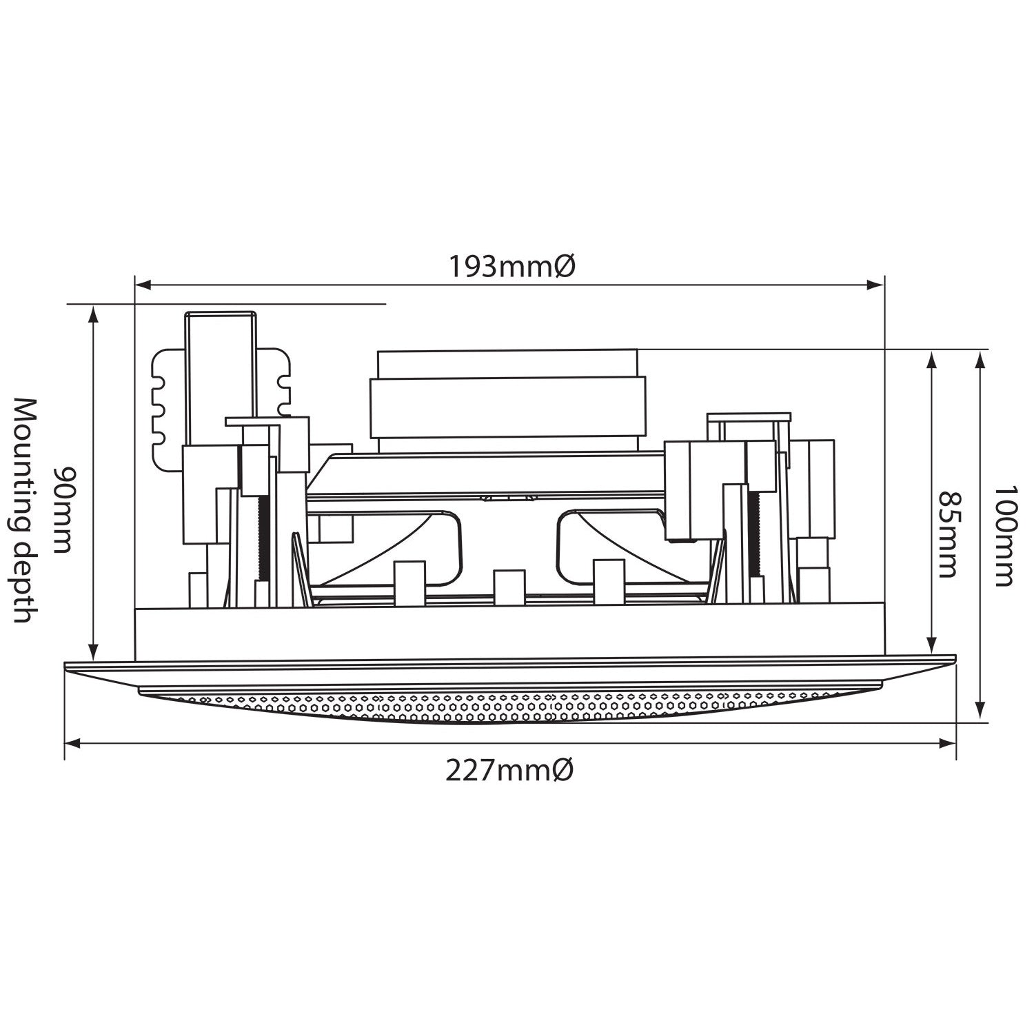 Adastra CC Series 2 Way 100V 6.5" Ceiling Speaker