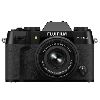 Fujifilm X-T50 Mirrorless Digital Camera - Black Camera + 15-45mm Lens