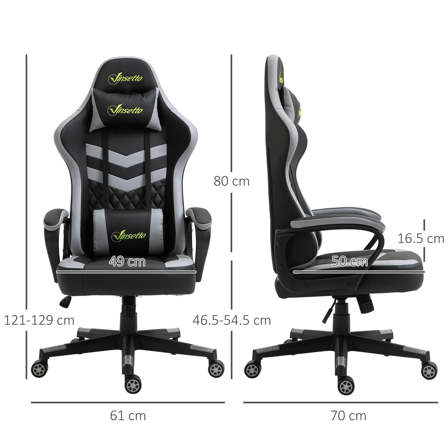 Maplin Plus Racing Gaming Chair with Lumbar Support