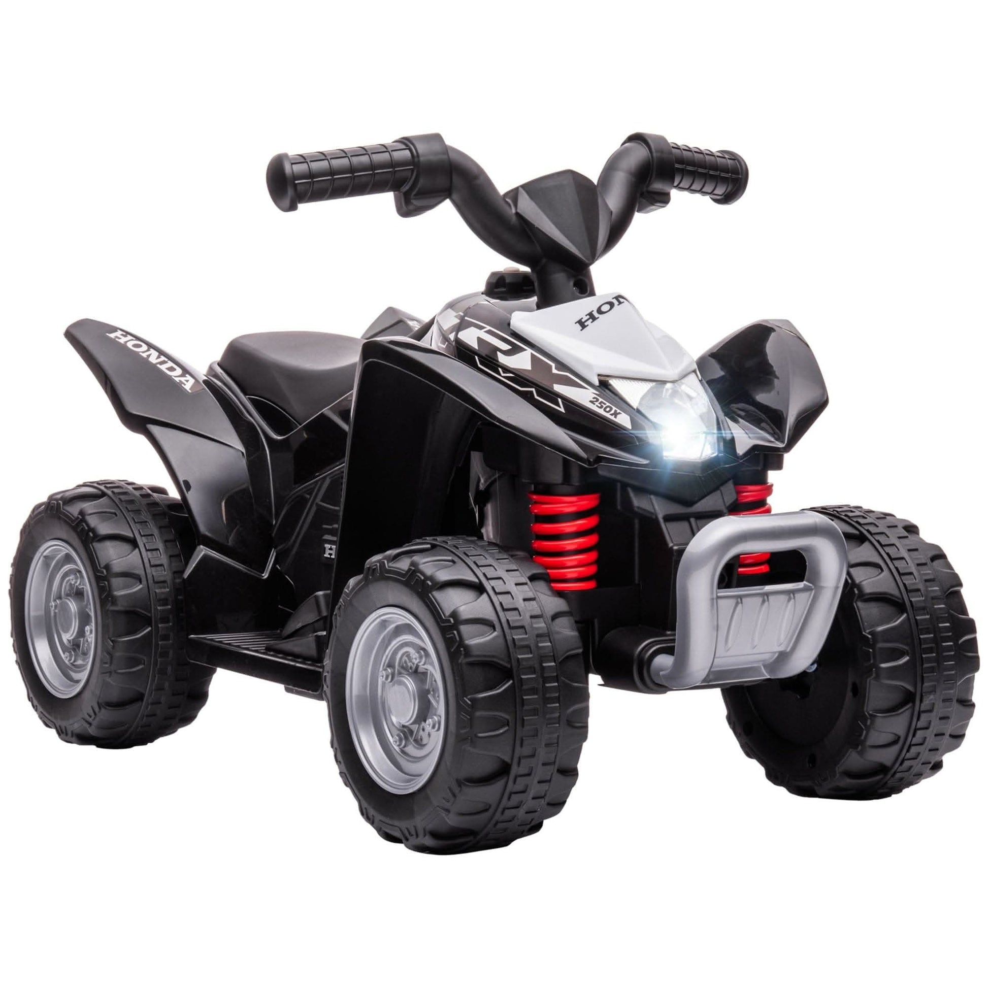 Maplin Plus AIYAPLAY Honda Licensed 6V Electric Ride On Kids Toy ATV Quad Bike with LED Lights & Horn for 1.5-3 Years Black