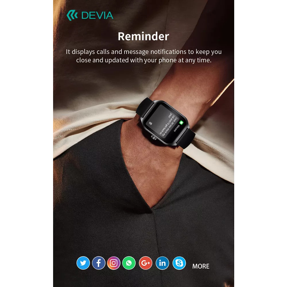 Devia WT4 Wireless Calling Bluetooth Waterproof Smart Watch