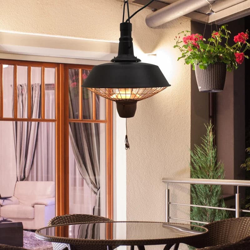 Maplin Plus 2100W Outdoor Hanging Electric Patio Heater - Black