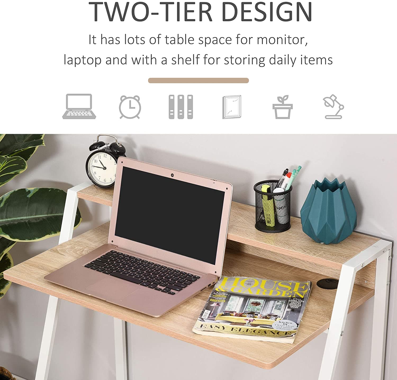 Two on sale shelf desk