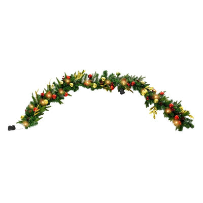 HOMCOM 2.7m Artificial Christmas Garland with Pinecones