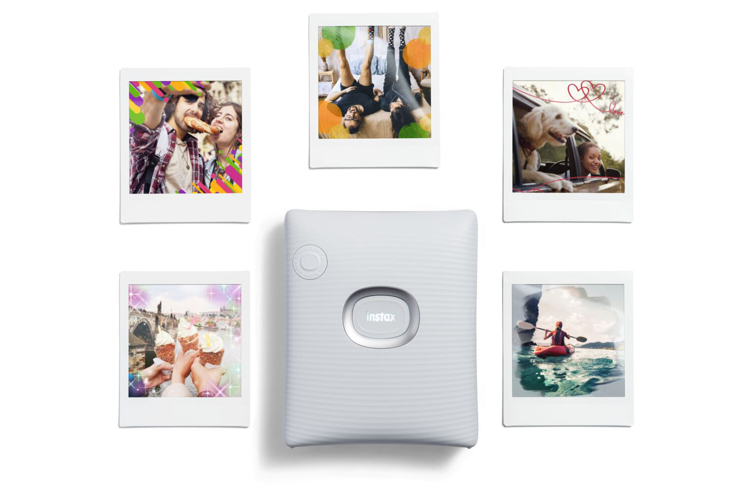 Fujifilm Instax Square Link Wireless Smartphone Photo Printer(20 Shots) -  White