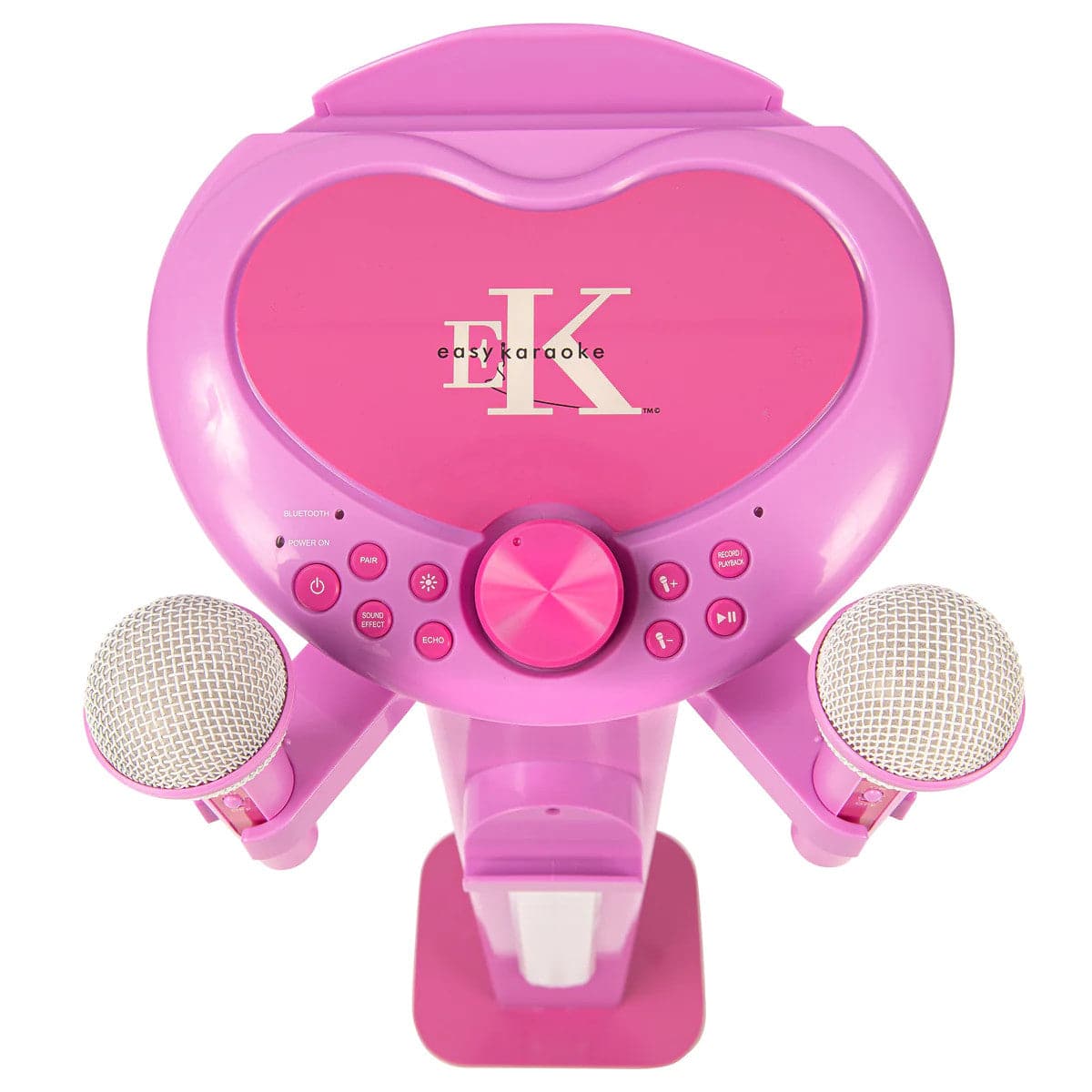 Easy Karaoke Bluetooth Kids Singalong Pedestal Karaoke System - Pink