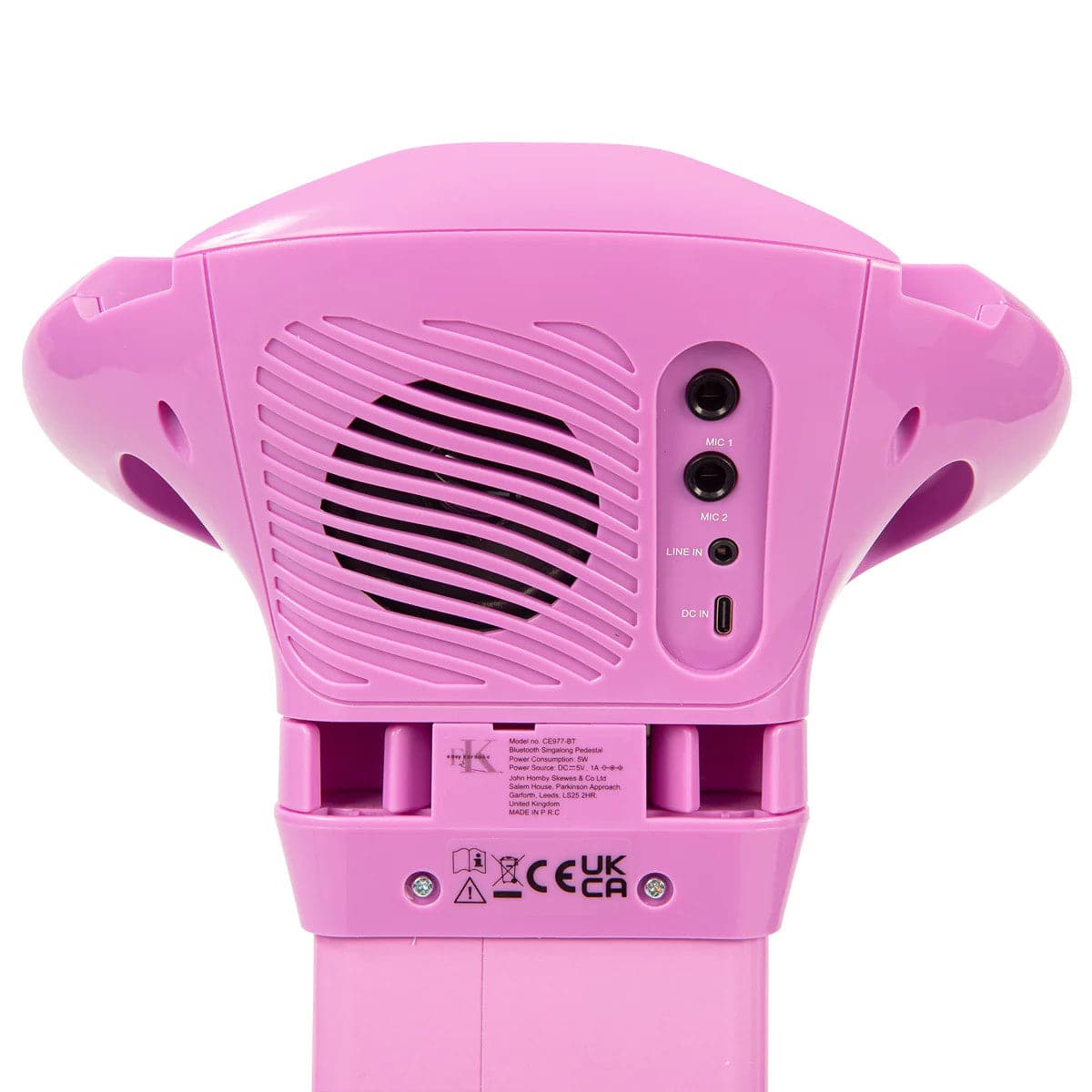 Easy Karaoke Bluetooth Kids Singalong Pedestal Karaoke System - Pink