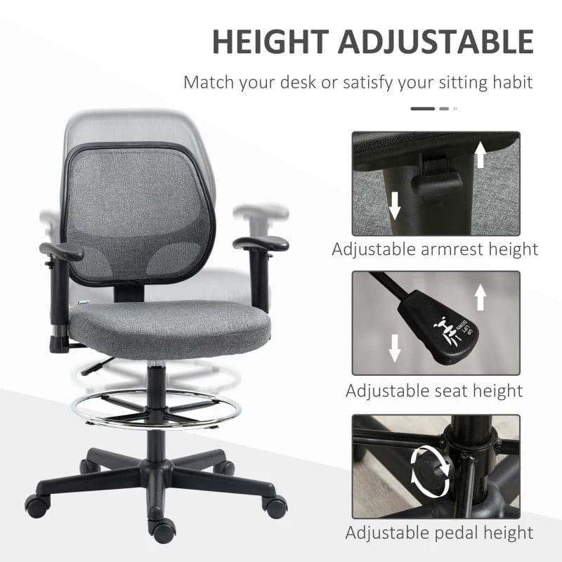 Adjustable shop armrest chair