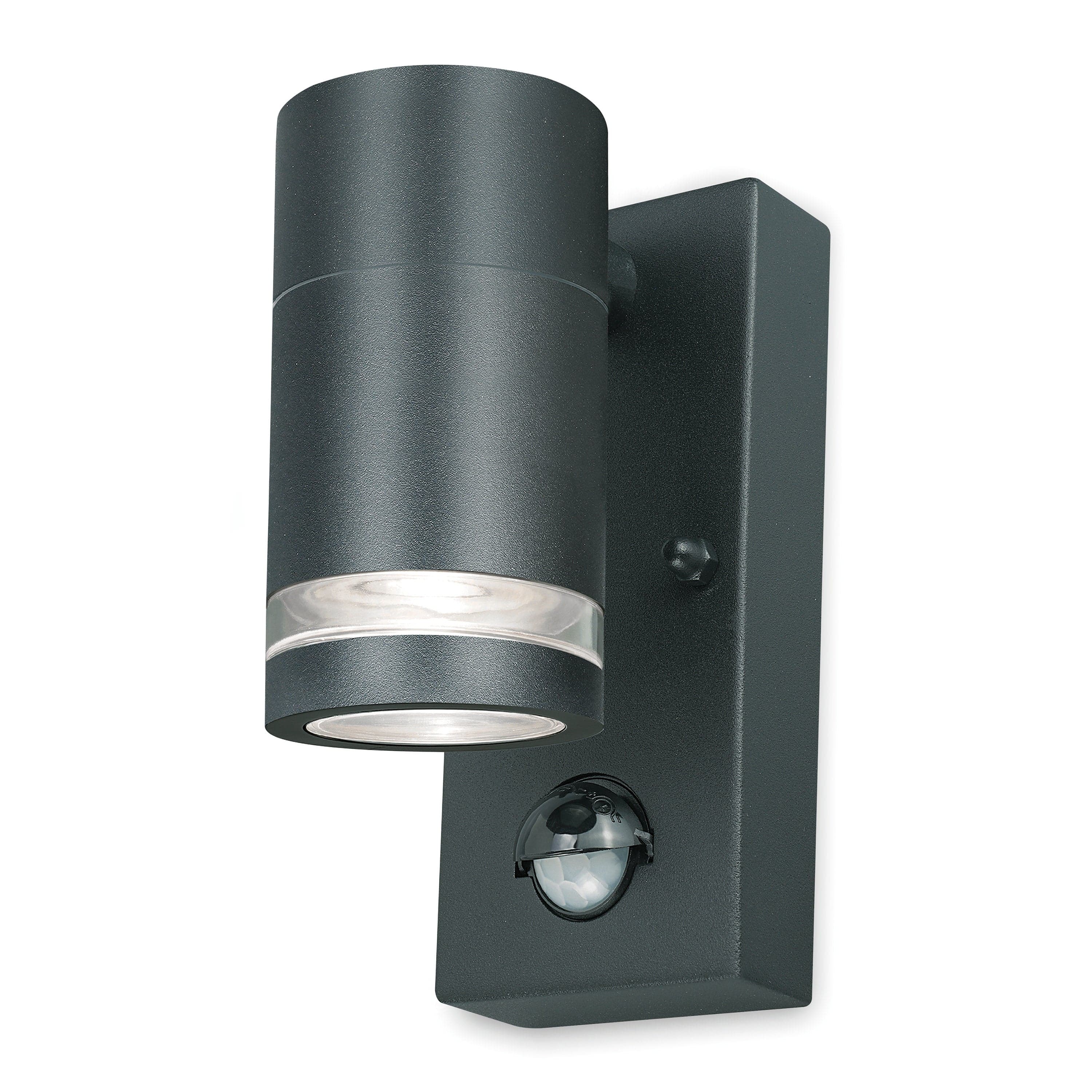 Outdoor up and down store lights with pir