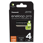 Panasonic ENELOOP PRO 1.2V 2500mAh Ni-Mh Rechargeable AA Batteries - Pack of 4