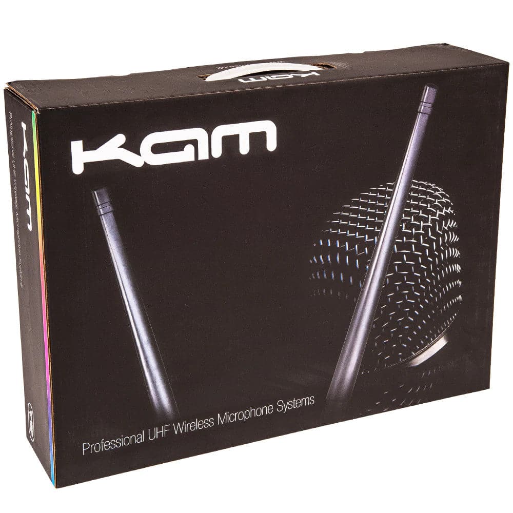 Kam Radiomic UHF Single Fixed Channel Receiver with Wireless Microphone Black