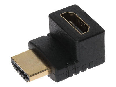 Maplin 90 Degree Fixed Angle HDMI Male to HDMI Female Adapter - Black