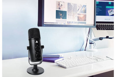 Maono USB-C Studio Desk Top Podcast Microphone Kit with Portable Mid-Size Tripod