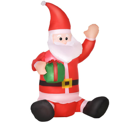 HOMCOM Christmas Inflatable LED Santa Claus Outdoor Decoration