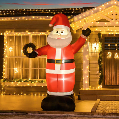 HOMCOM 2.4m Inflatable LED Santa Claus Decoration