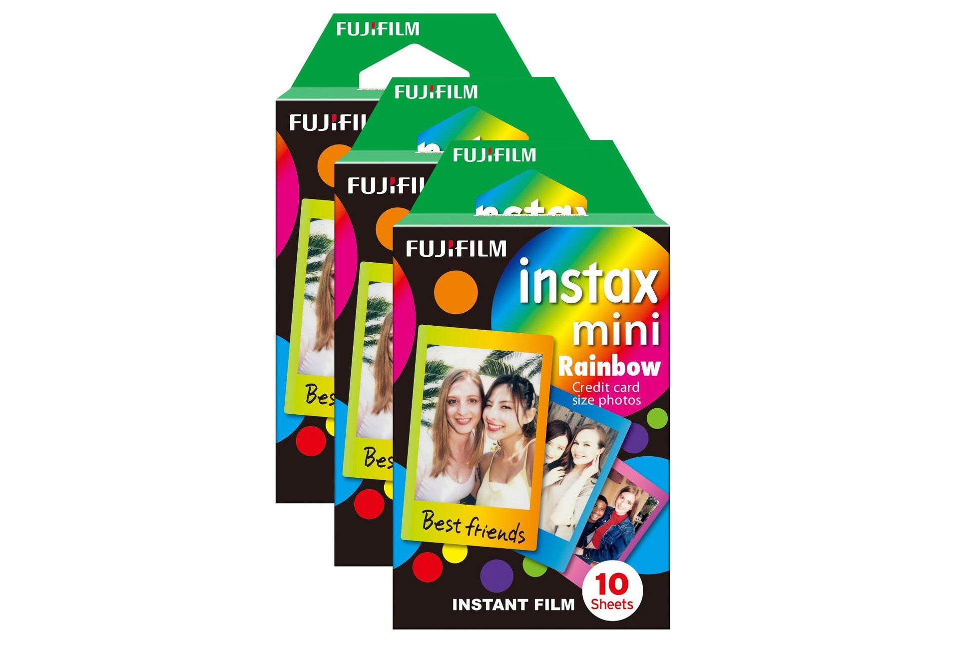 Fujifilm Instax Mini Instant Photo Film - Rainbow, 30 Shot Pack