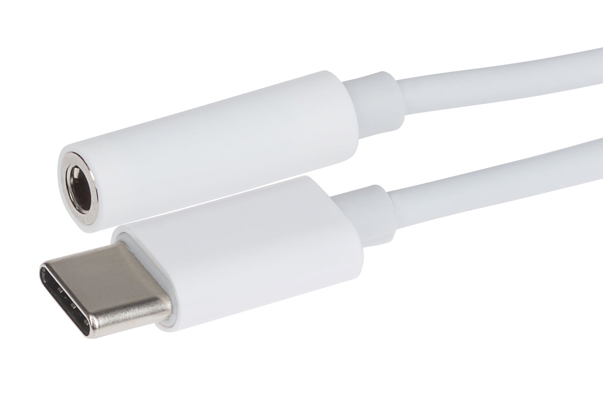 Nikkai USB-C to 3.5mm Headphone Jack Adapter - White, Chargers & Adapters, Maplin